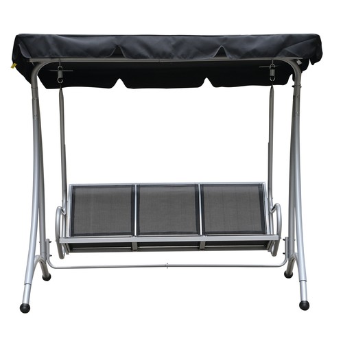 Black three person steel - three,