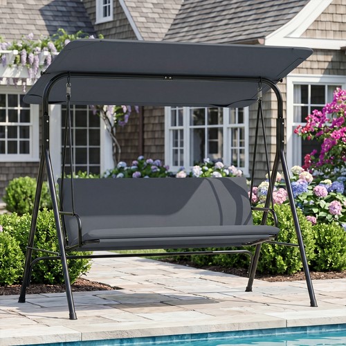 Seat outdoor patio swing - 3-seat,