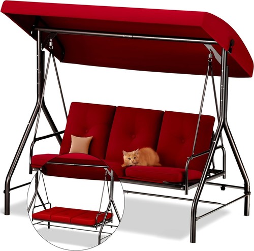 Porch swing seat patio - swing, 3-seat