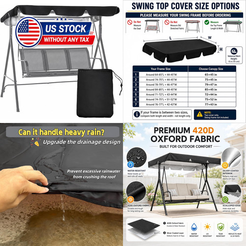 Patio swing canopy replacement - patio,