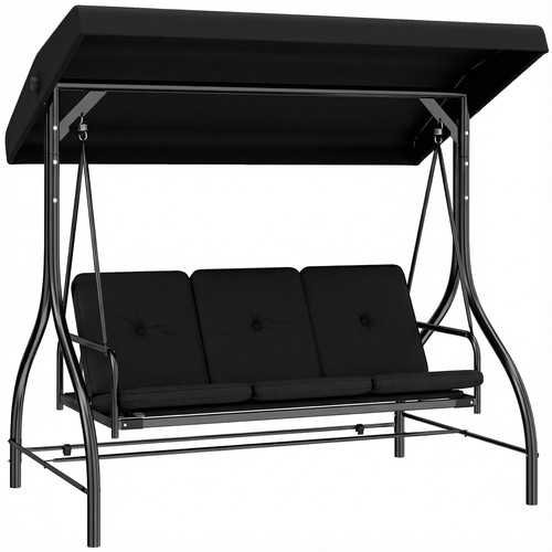 Outsunny seater canopy swing - outsunny, 3