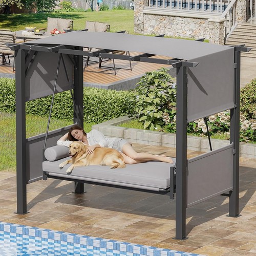 Outdoor porch swing with stand - outdoor,