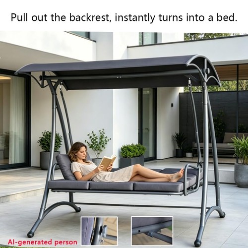 Gray zshiyuio patio swing - -,