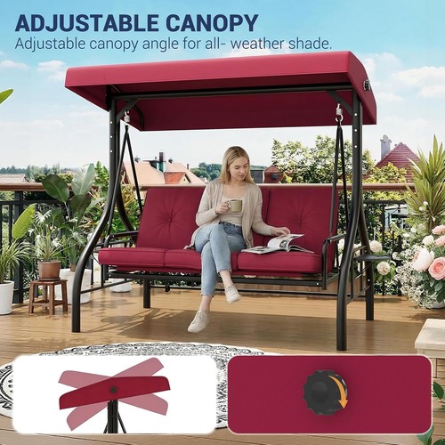 Seat porch swing with canopy - swing,